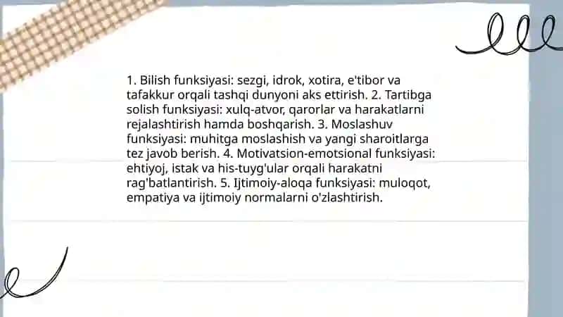 Psixika haqida umumiy tushuncha 4