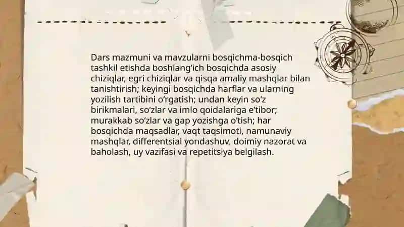 Husnixatga o'rgatishning metodik shartlari 4