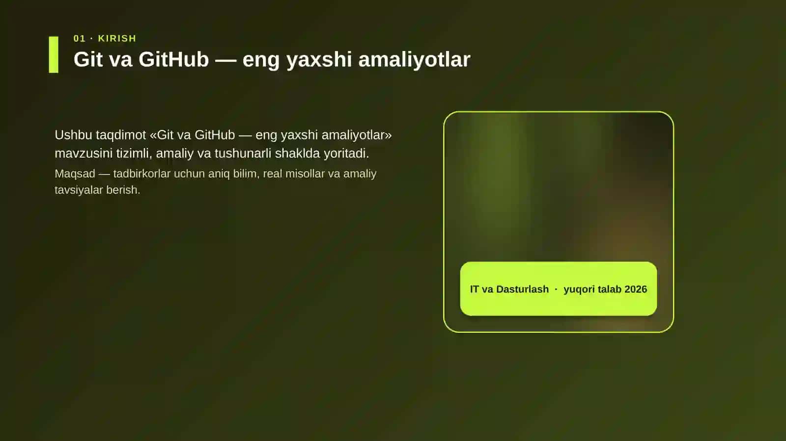 Git va GitHub — eng yaxshi amaliyotlar 4