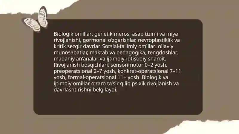 Psixik rivojlanish va uning davrlashtirish muammosi 4