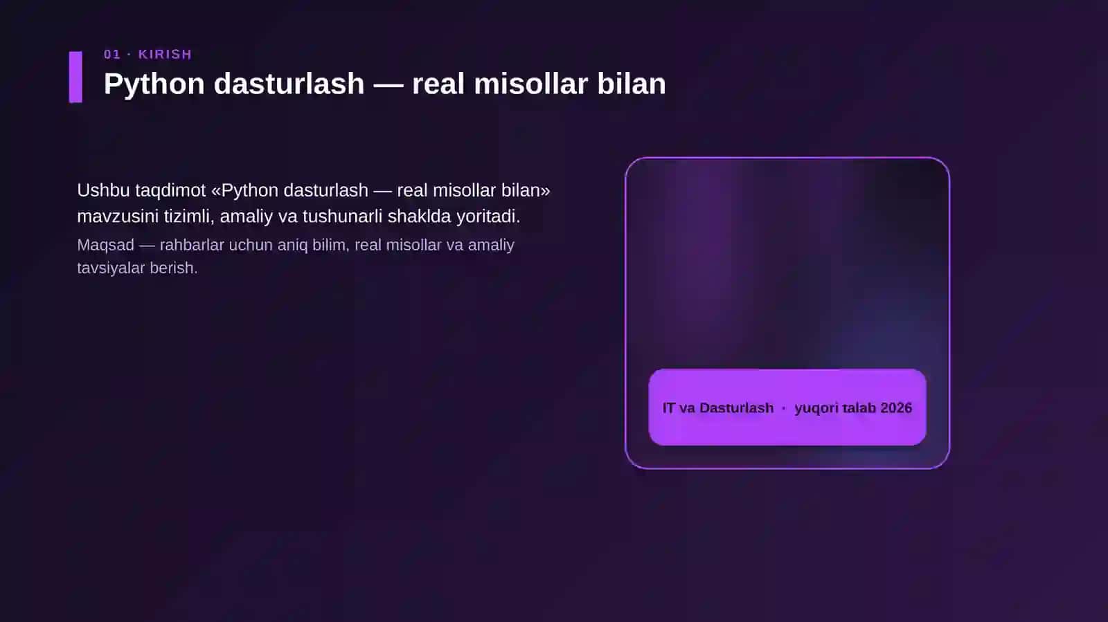Python dasturlash - real misollar bilan 4