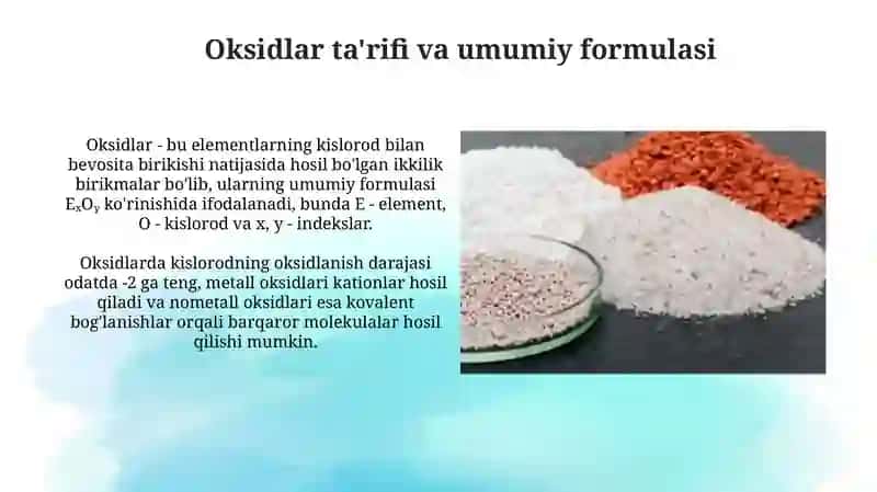 Oksidlar: Kirish 4