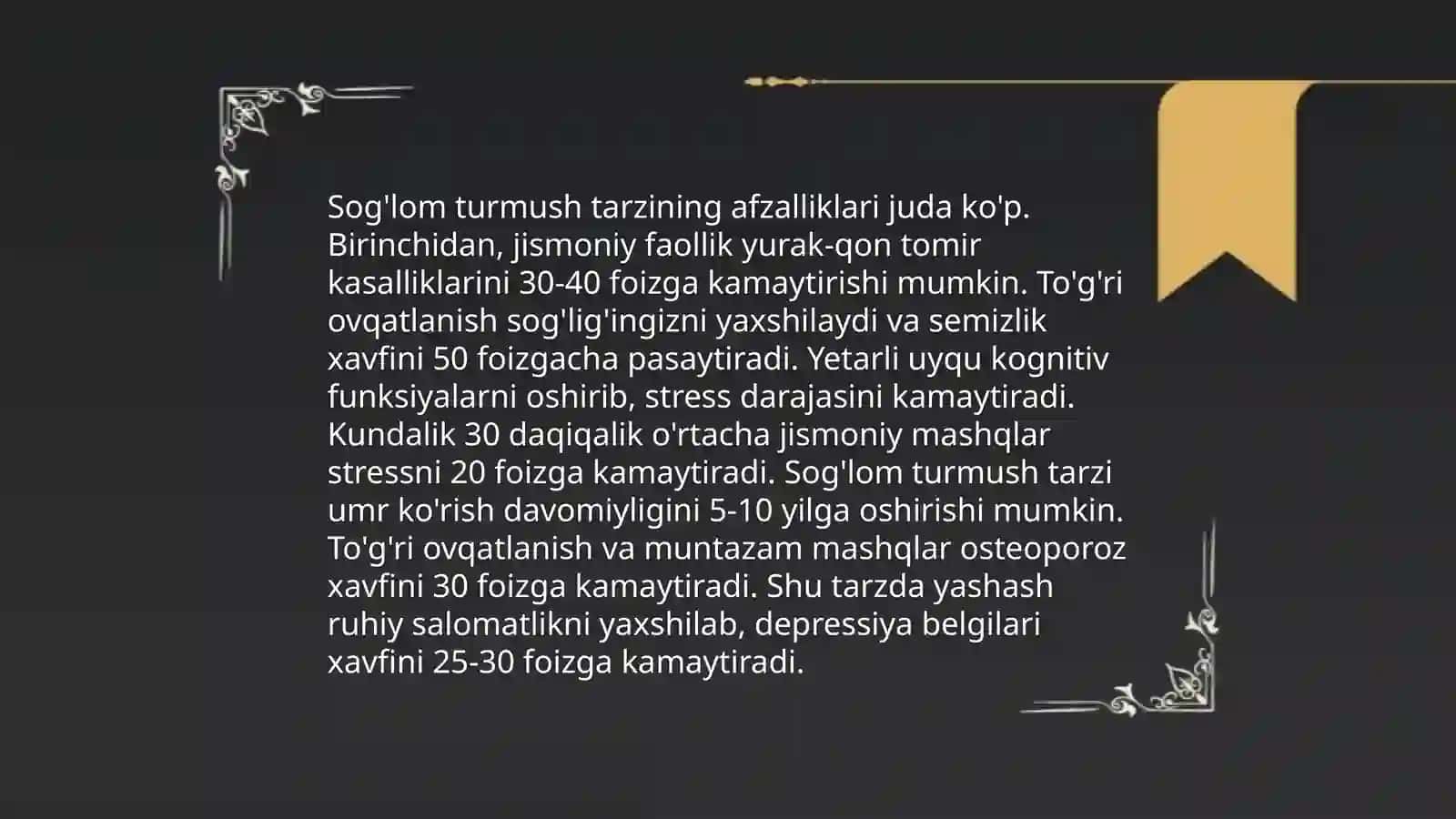 Sog'lom Turmush Tarzi va Jismoniy Tarbiya 4