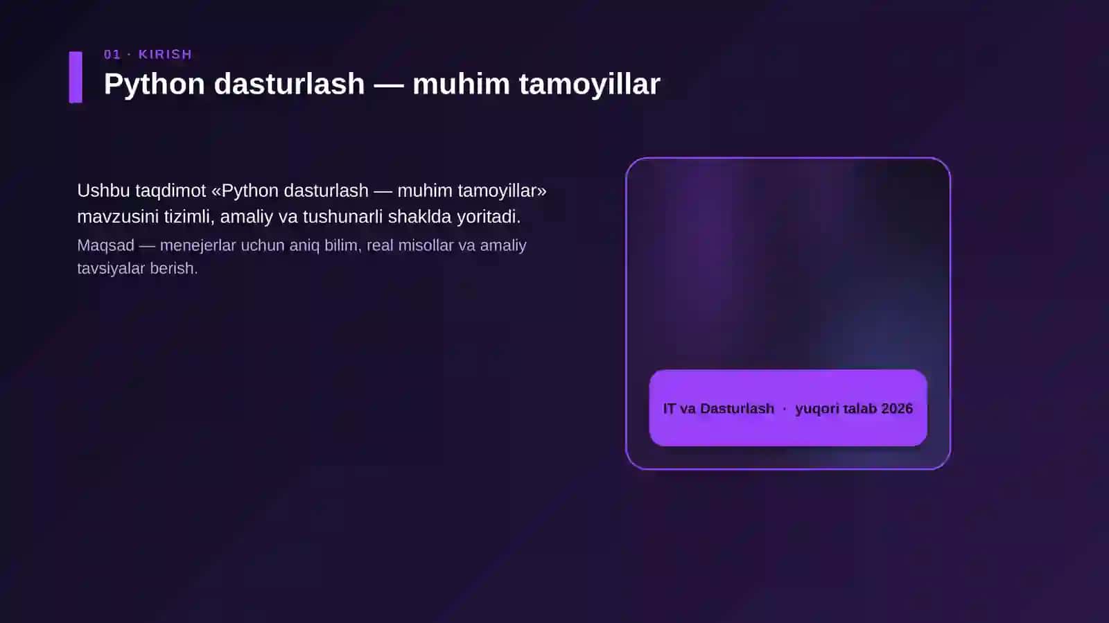 Python dasturlash — muhim tamoyillar 4