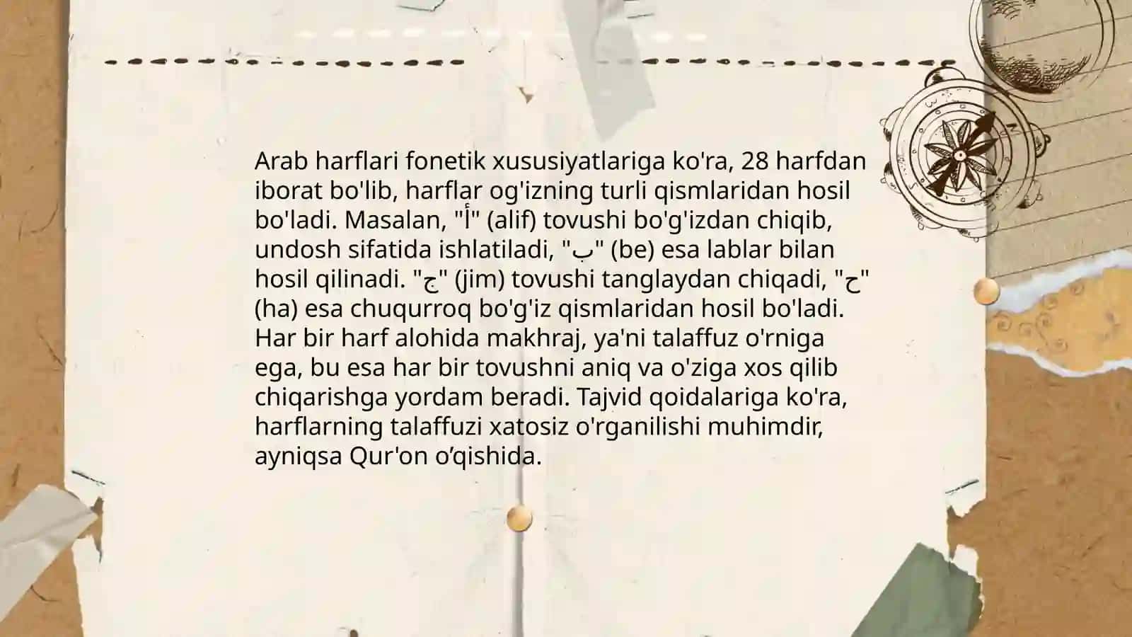 Arab harflarining aytilishi va yozilishi 4
