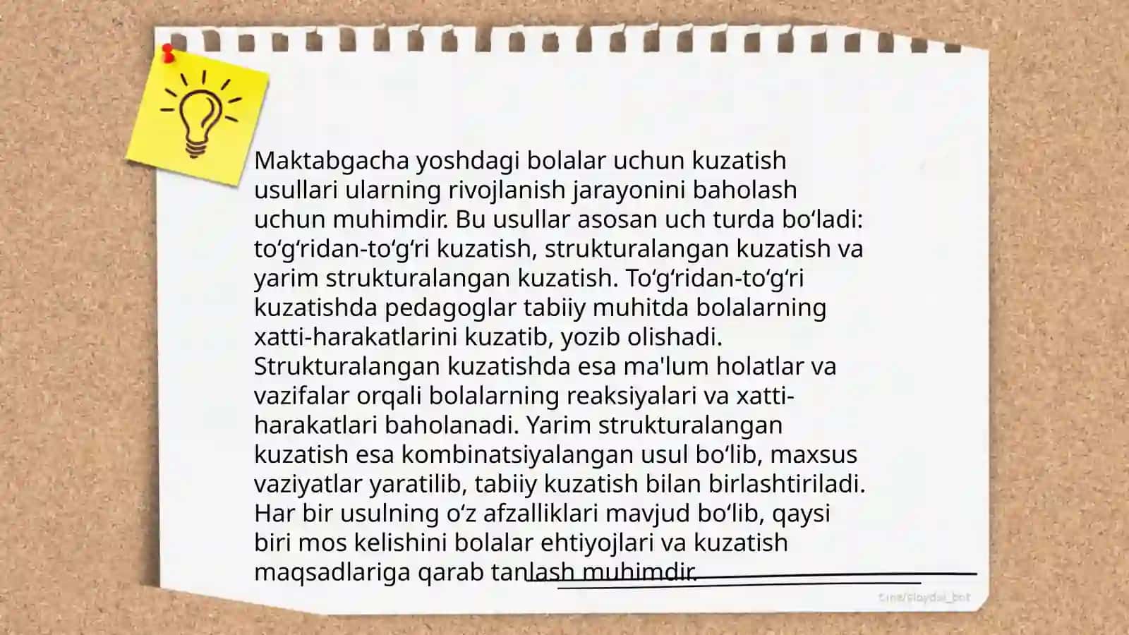 Tabiatni kuzatish metodikasi 4