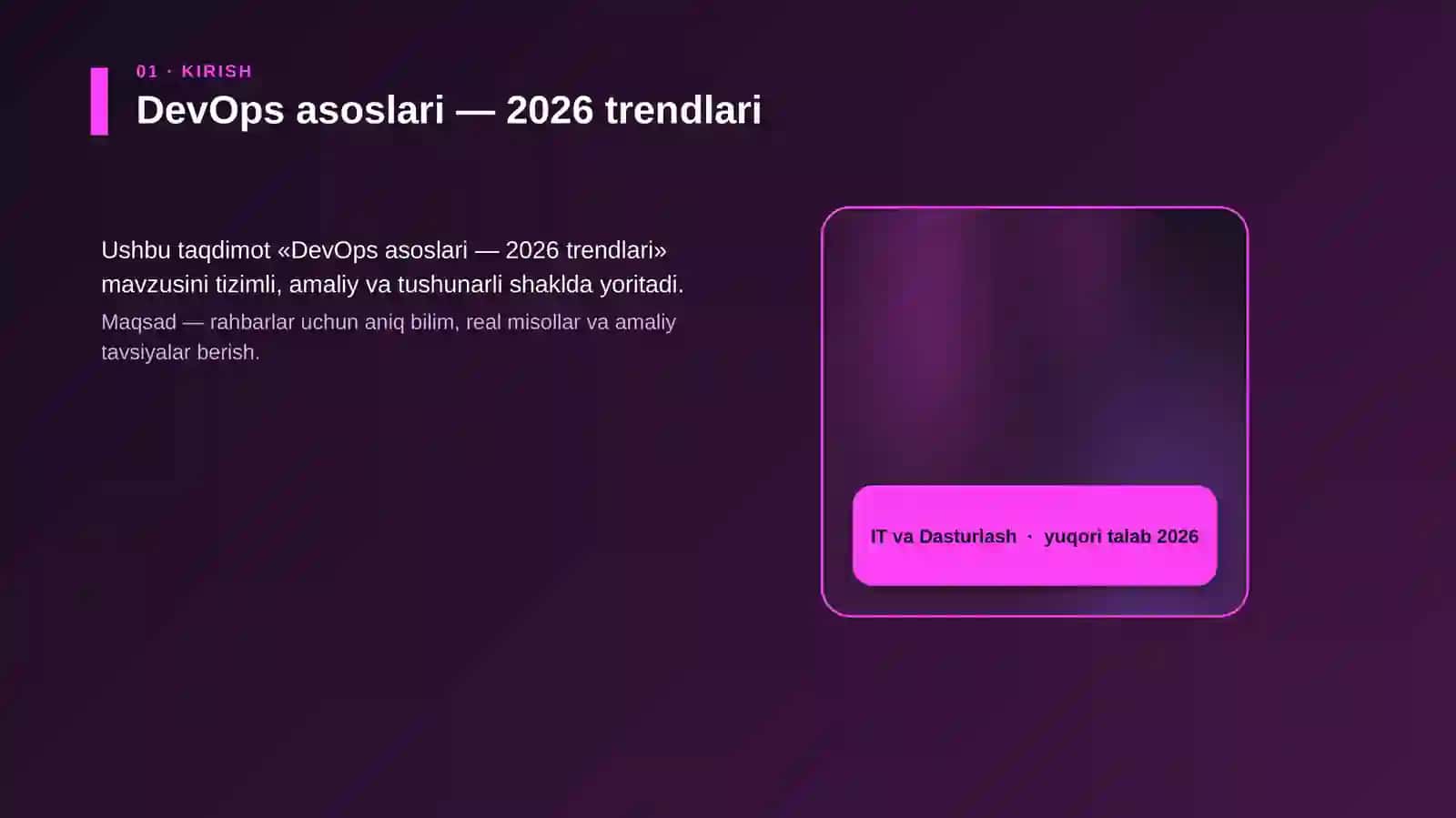 DevOps asoslari — 2026 trendlari 4