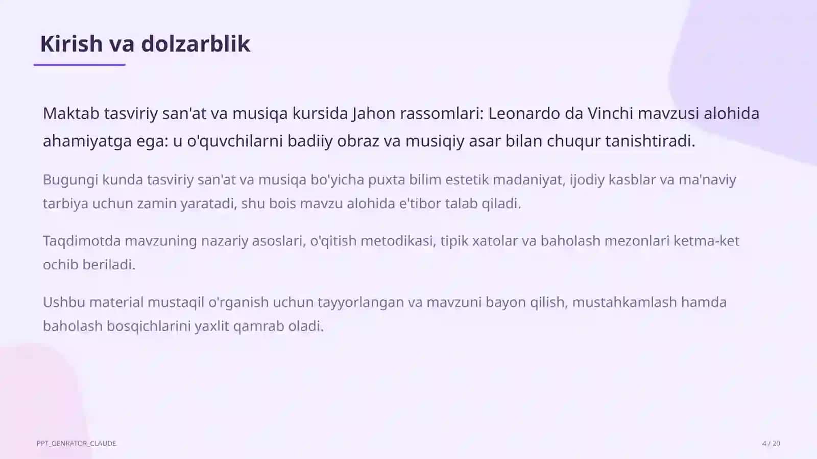 Tasviriy san'at va musiqa (1– 7) 4