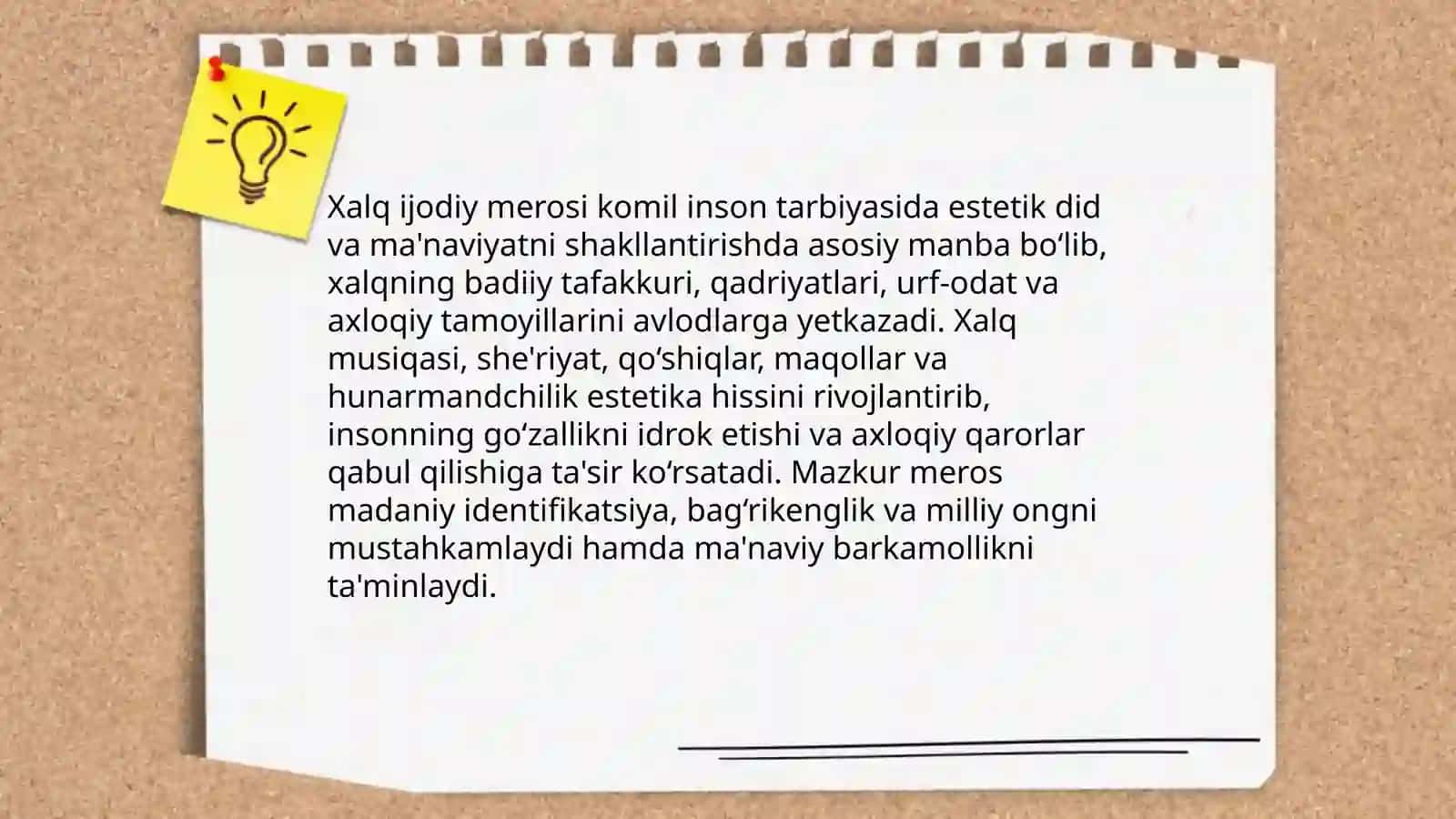 Komil inson tarbiyasida xalq ijodiy merosining axloqiy tarbiya berishdagi roli 4