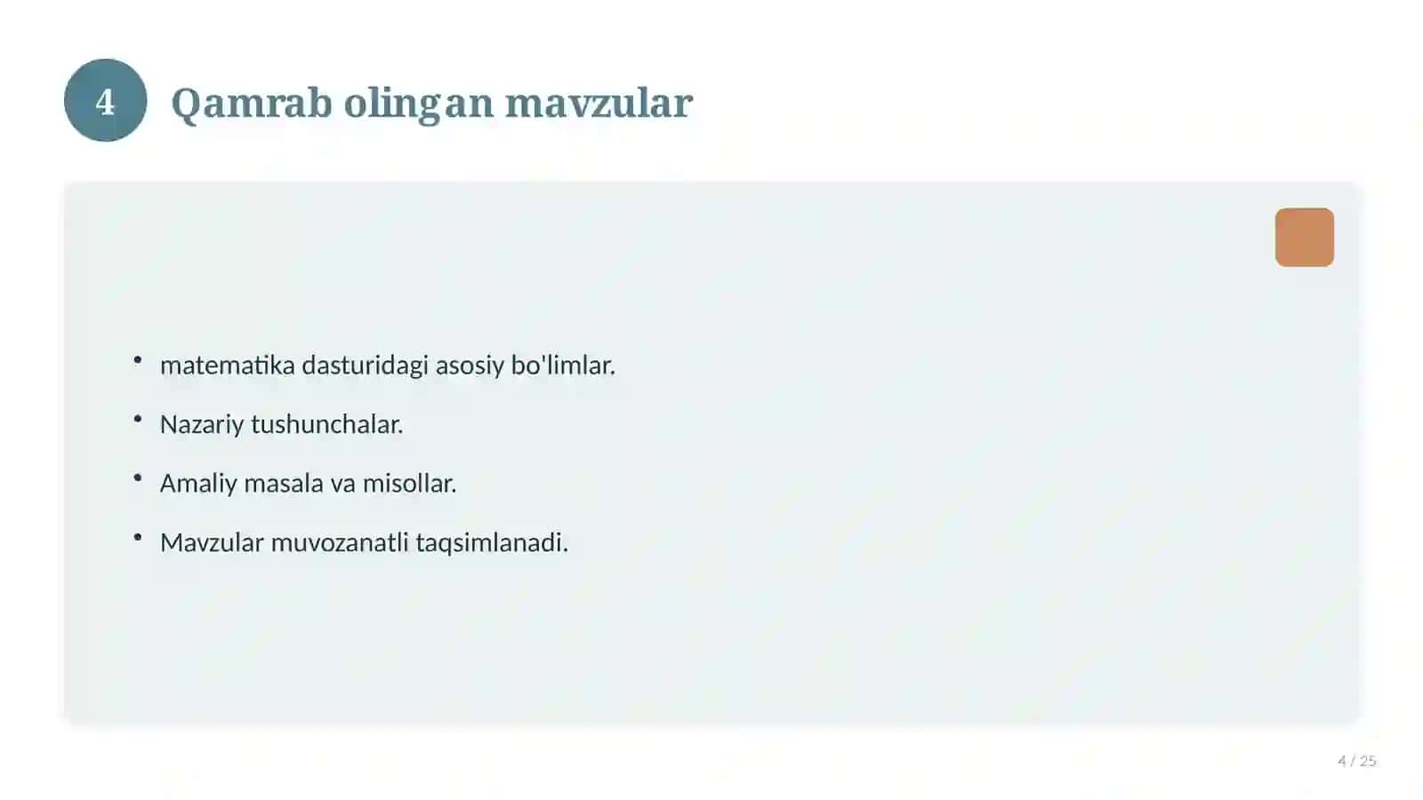 Musiqa madaniyati fanidan 11-sinf: mavzulashtirilgan nazorat ishi va tahlil 4