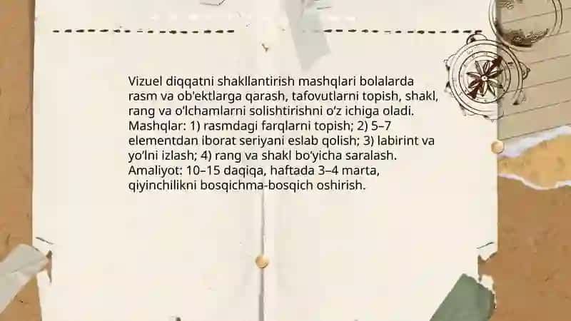 Diqqatni rivojlantirish toʻplami 4