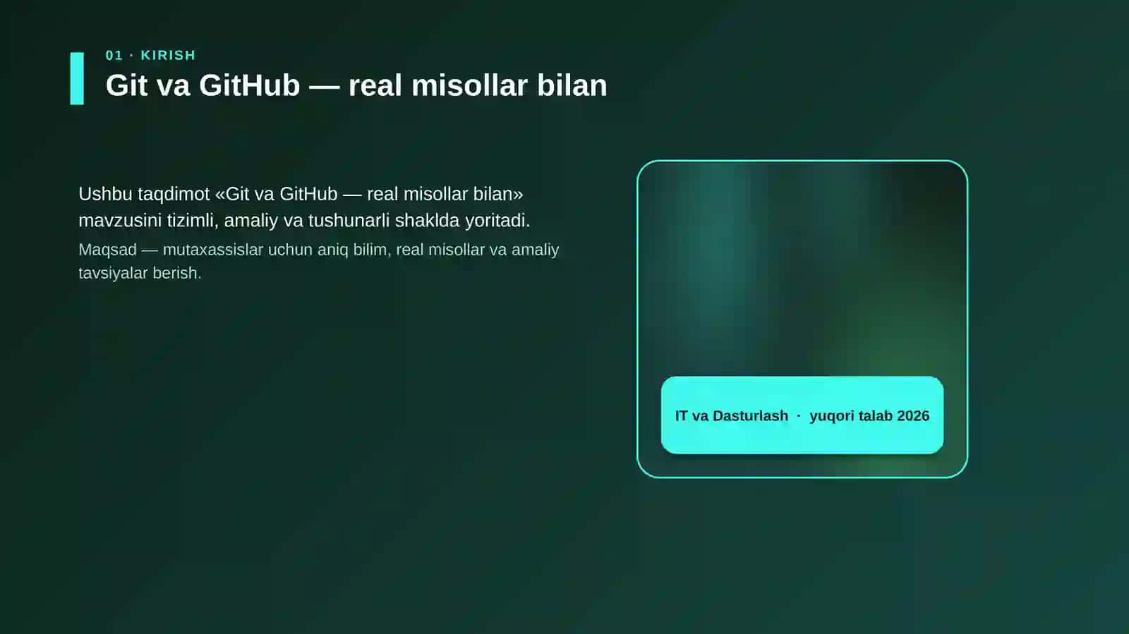 Git va GitHub — real misollar bilan 4