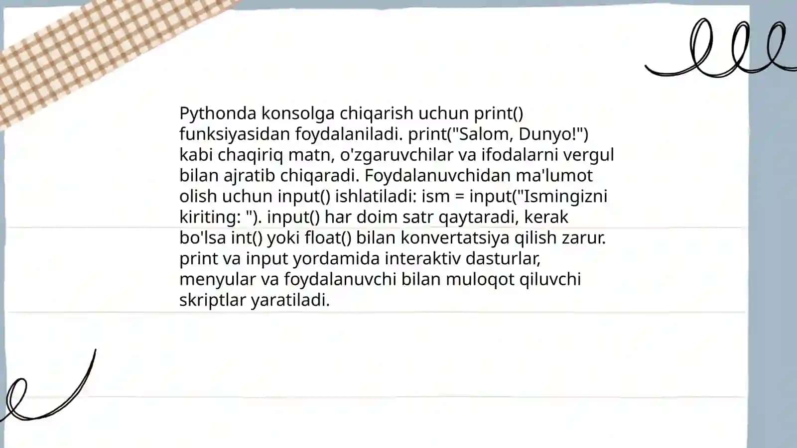 Pythonga kirish: interpreter va skriptlar 4