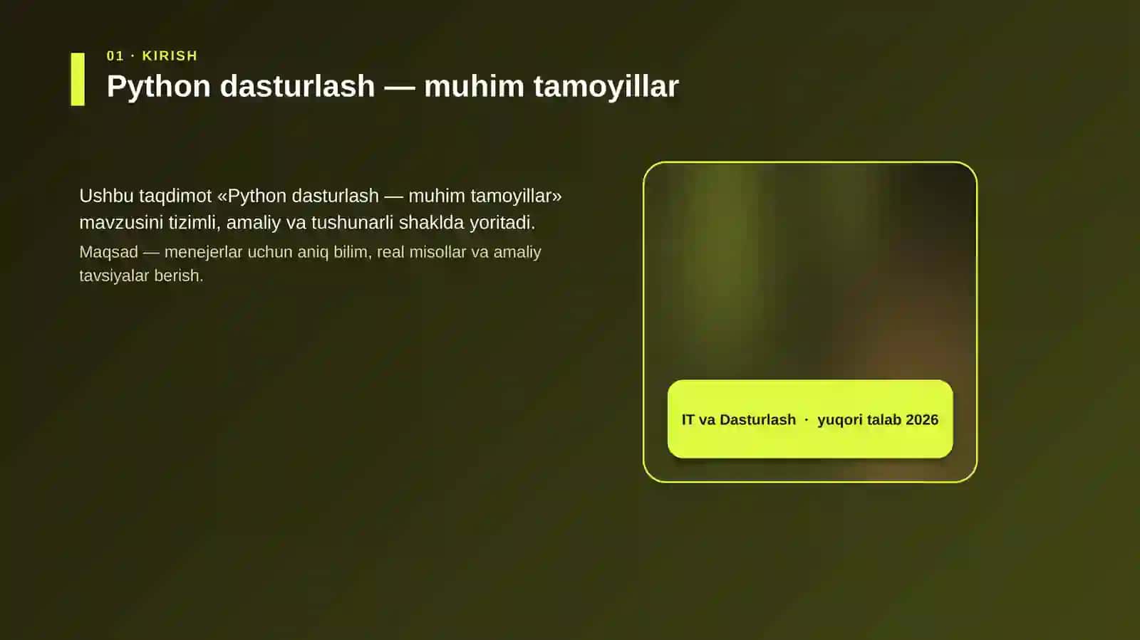 Python dasturlash — muhim tamoyillar 4