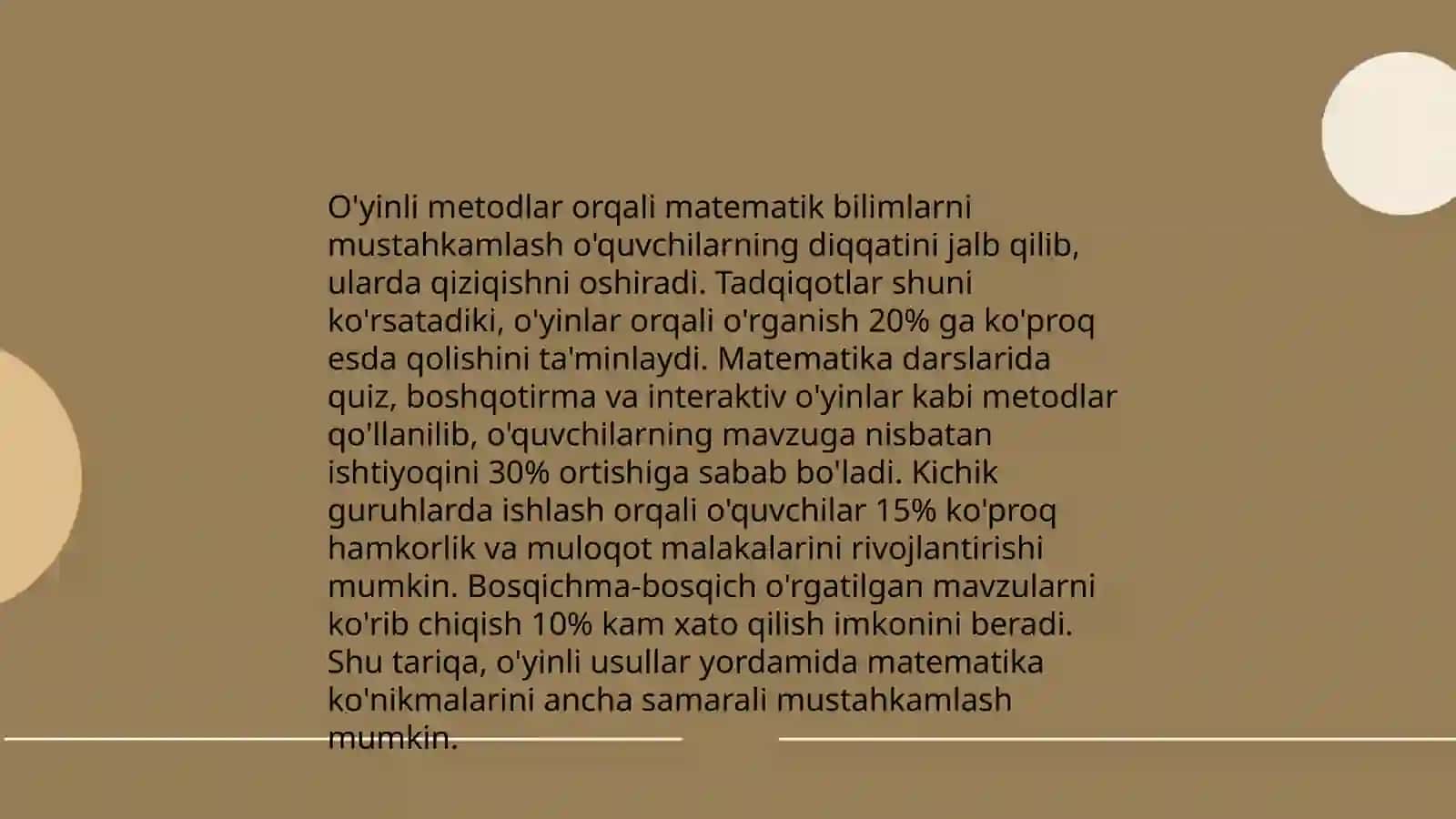 Uchinchi sinf matematikadan o'quvchilarni bilish faolligini oshirish metodikasi 4