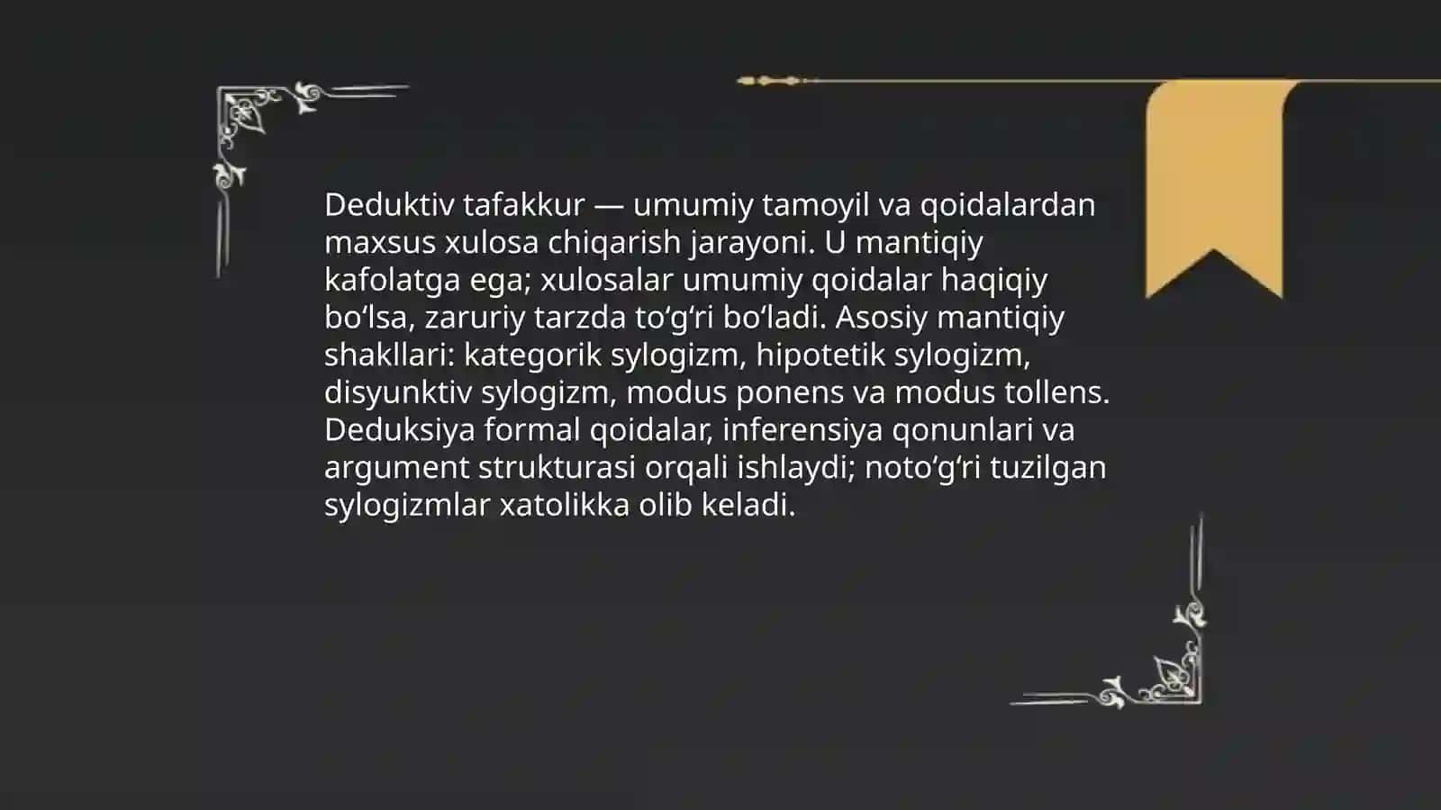 Tafakkurning mantiqiy shakillari va qonunlari 4