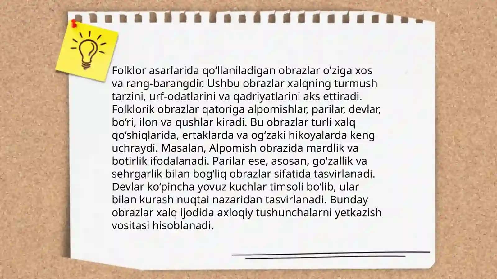 Folklor janrdagi asar tahlili 4