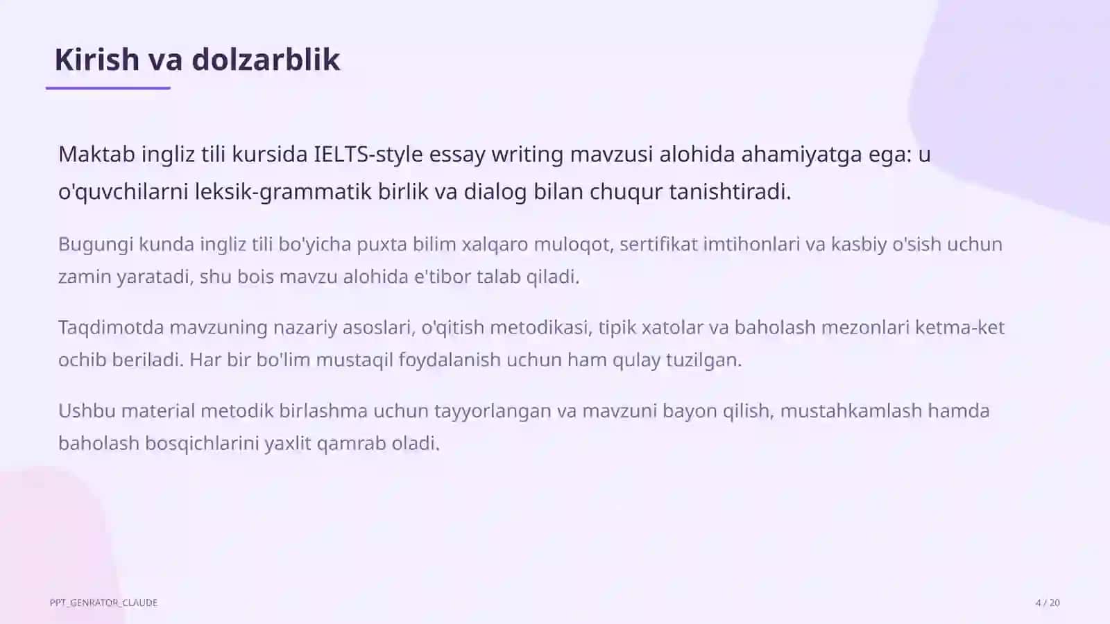IELTS-style essay writing (11-sinf) 4