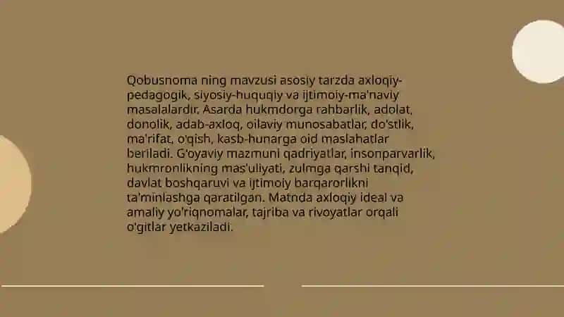 Qobusnoma 4