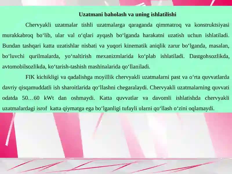 Zanjirli uzatmalar 4