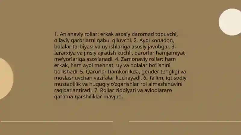 Oila psixologiyasida gender rollari 4