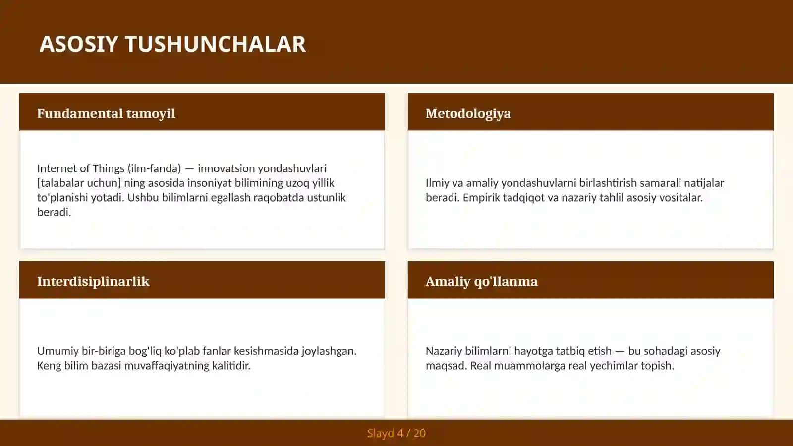 INTERNET OF THINGS (ILM-FANDA) — INNOVATSION YONDASHUVLARI [TALABALAR UCHUN] 4