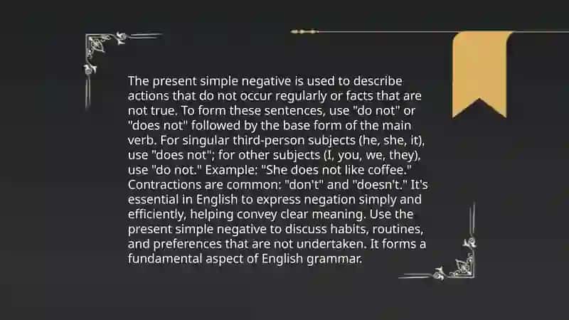 Present simple 4