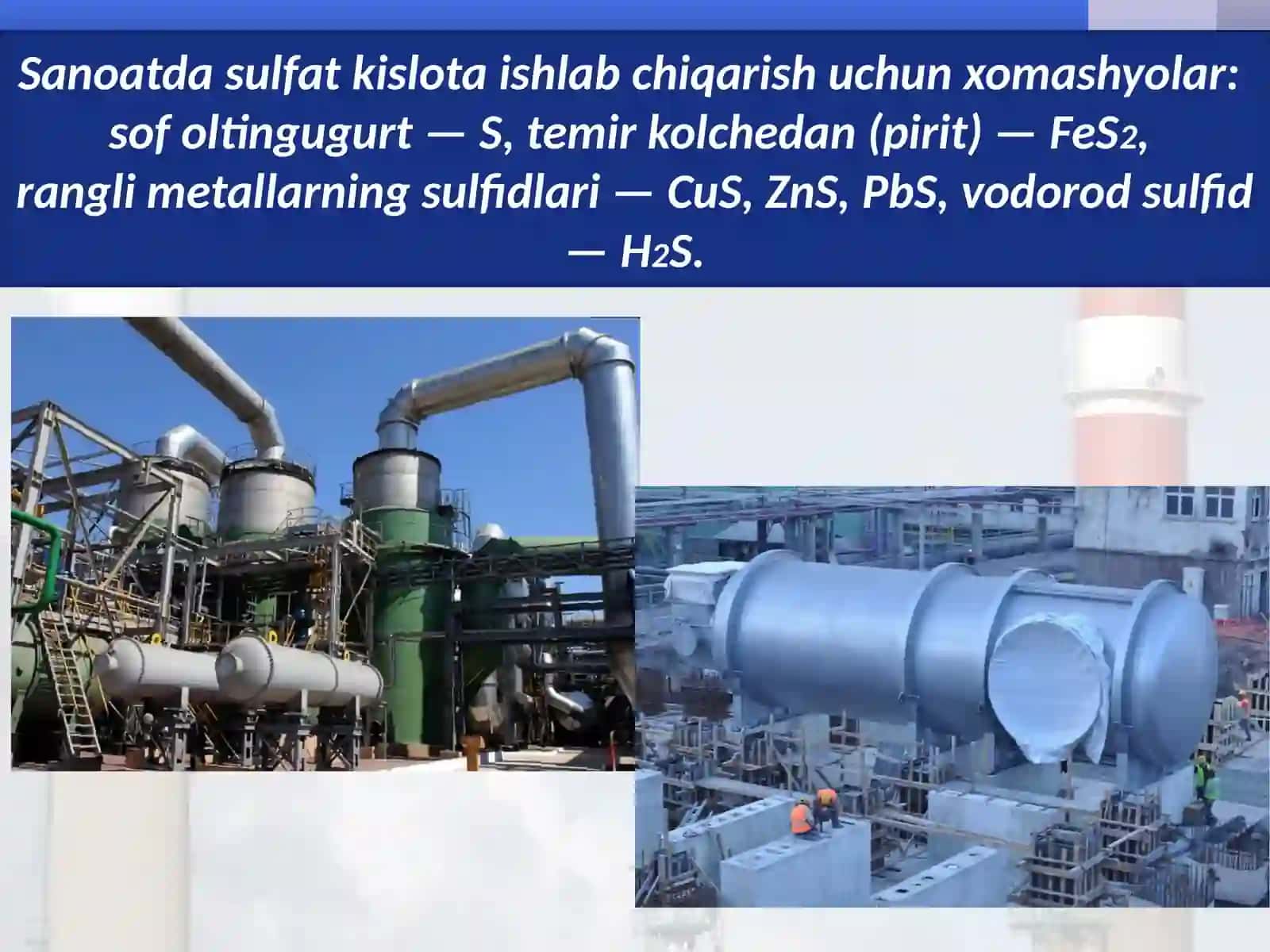Sanoatda sulfat kislota ishlab chiqarish texnologiyasi 4