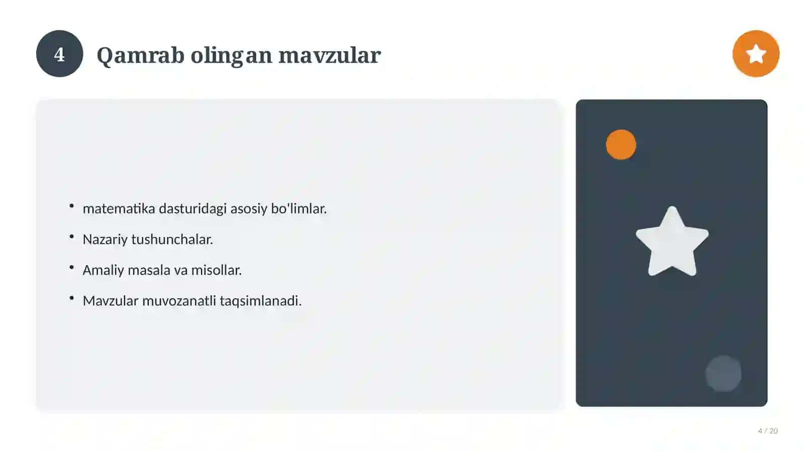 Kimyo fanidan 10-sinf: mavzulashtirilgan nazorat ishi 4