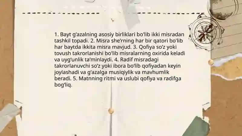 Ĝazal janri, Abbosxonova Muxtasar 4