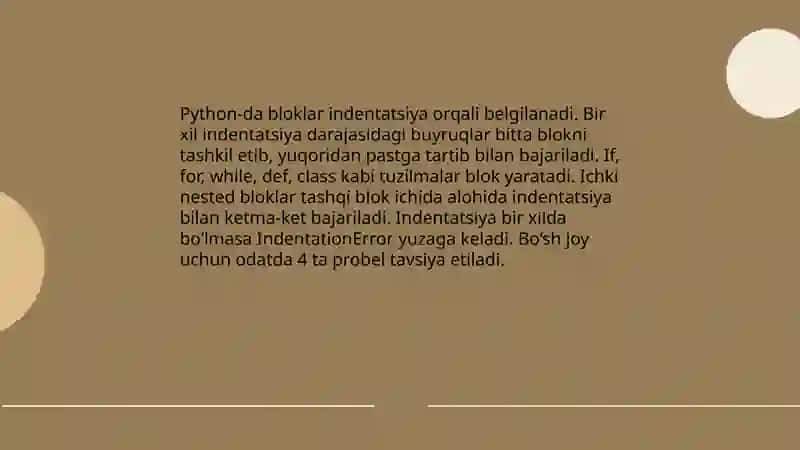 Python interpretatori va buyruqlarni chiziqli (sequential) bajarilishi 4