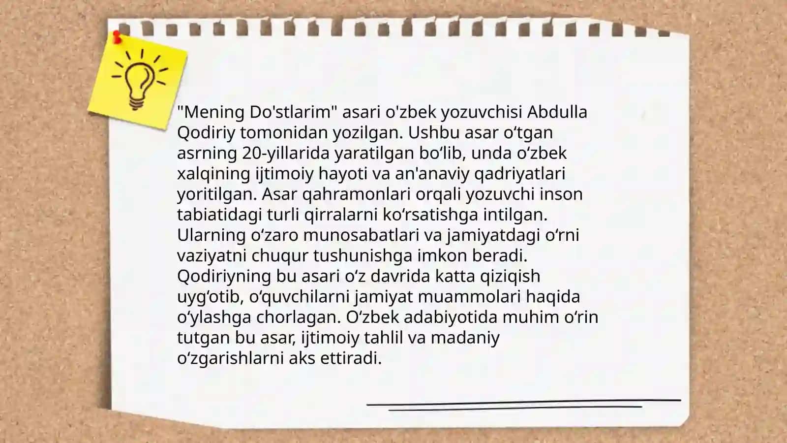 "Shum Bola" asarlari tahlili 4