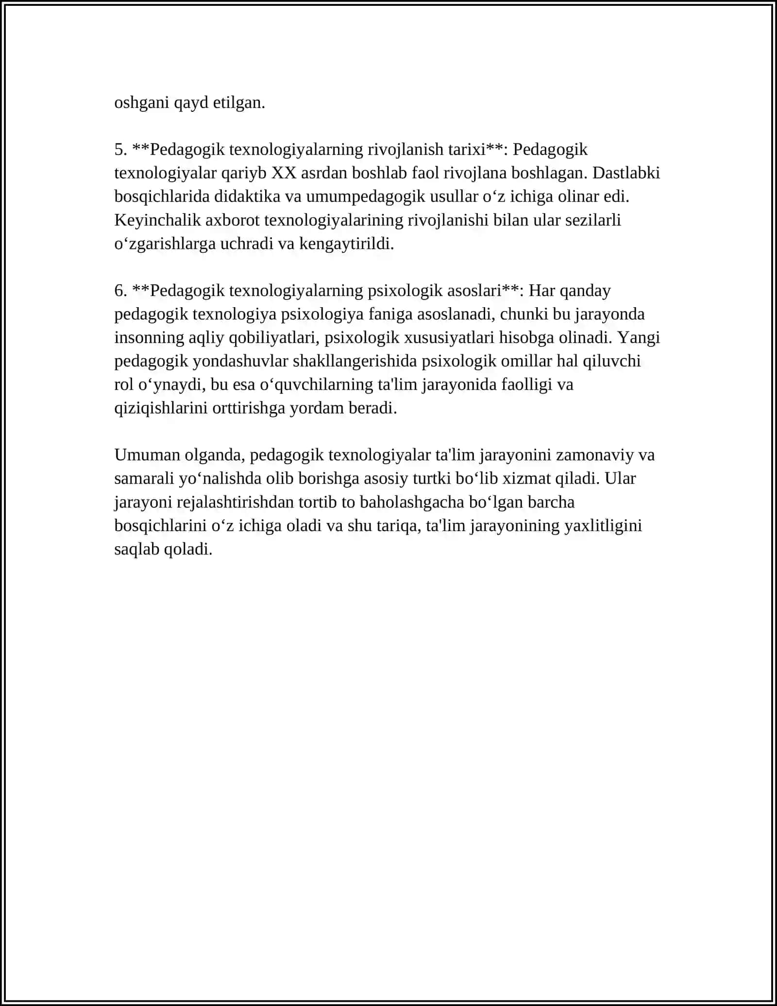 PEDAGOGIK TEXNOLOGIYALARNING ILMIY NAZARIY ASOSLARI 4