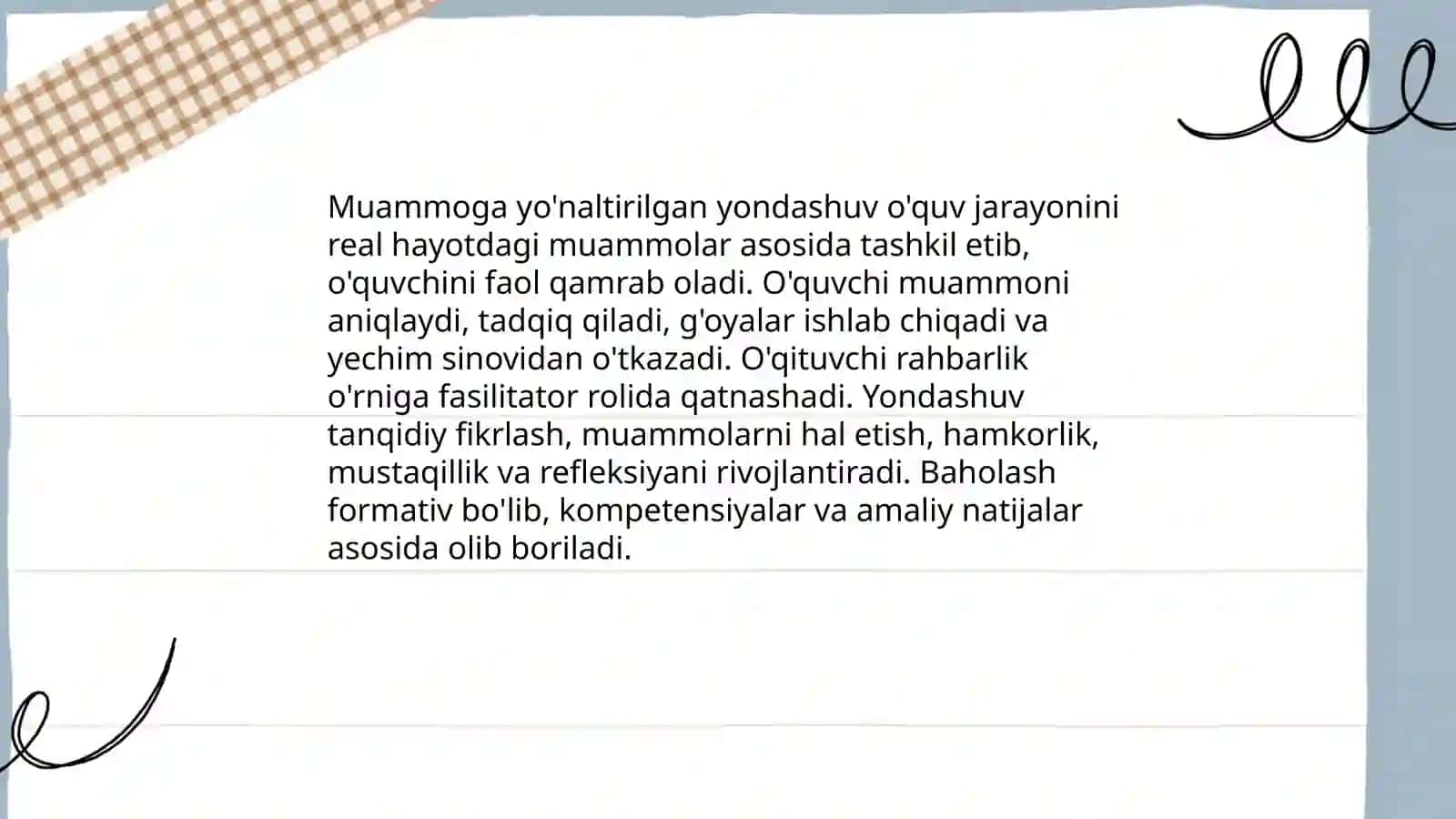 Talaba markazlashganlik loyihaviy ta'lim 4
