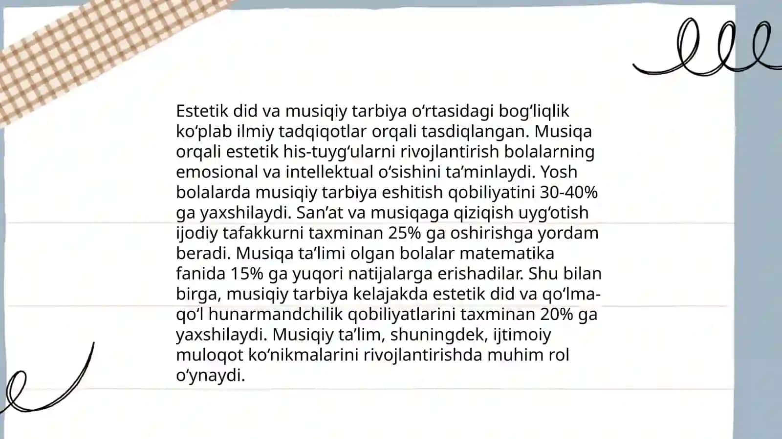 Maktabgacha yoshdagi bolalarda estetik tarbiya berishda musiqaning o‘rni 4