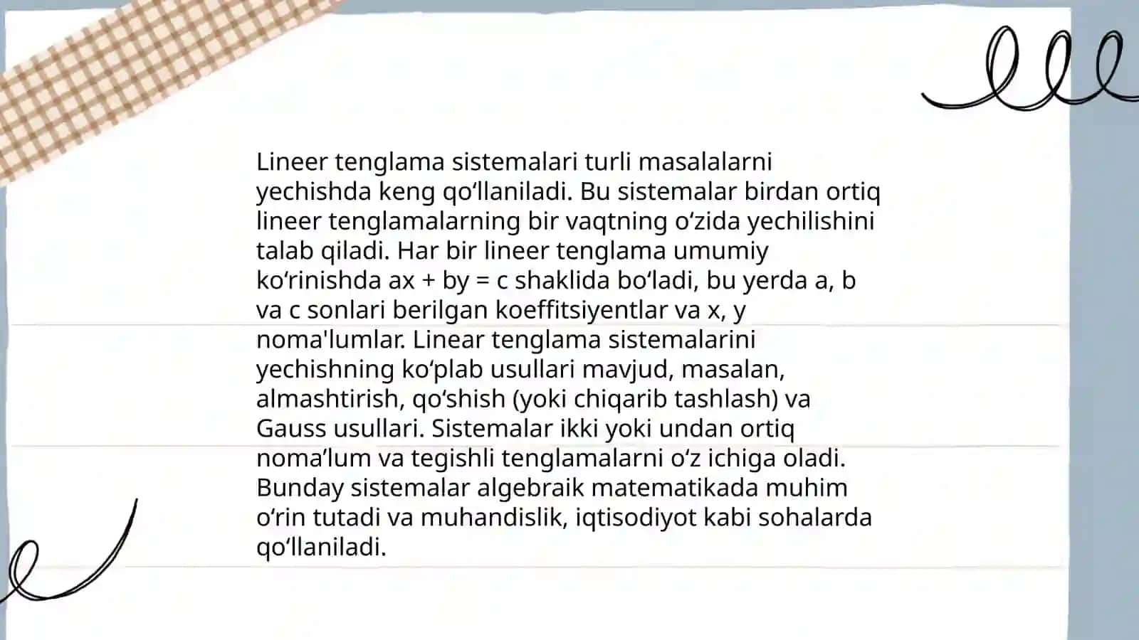 CHEKLI O'LCHAMLI APERATORLAR 4