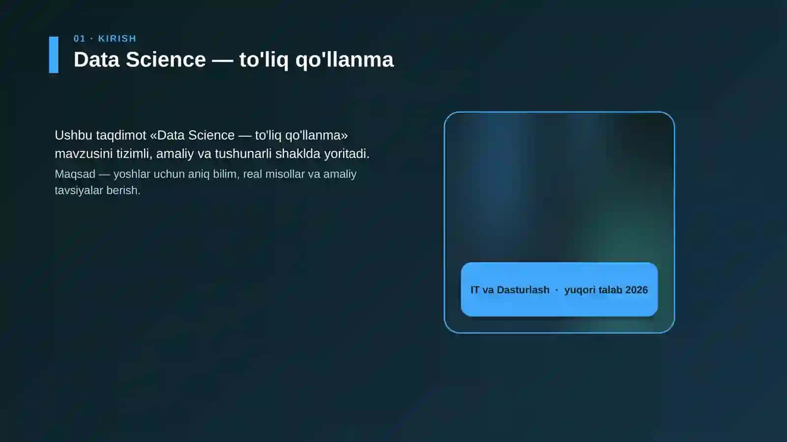 Data Science — to'liq qo'llanma 4