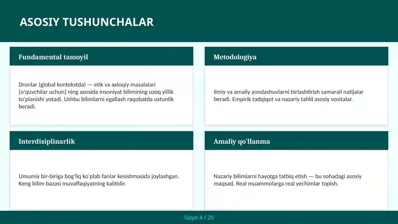 DRONLAR (GLOBAL KONTEKSTDA) — ETIK VA AXLOQIY MASALALARI [O'QUVCHILAR UCHUN] 4
