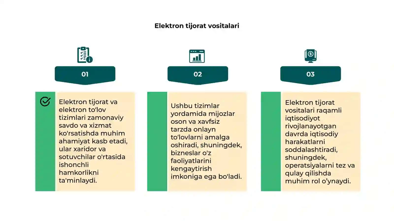 Elektron tijorat va elektron toʻlov tizimlari 4