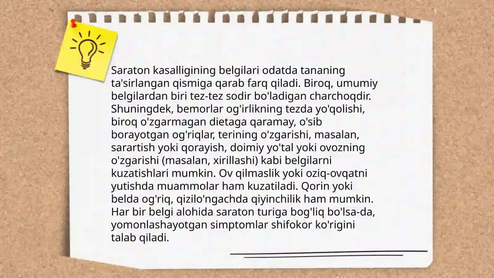 Onkologik kasalliklari haqida tushuncha 4