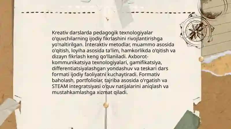 Kreativ dars tuzilishining texnalogiyalari 4