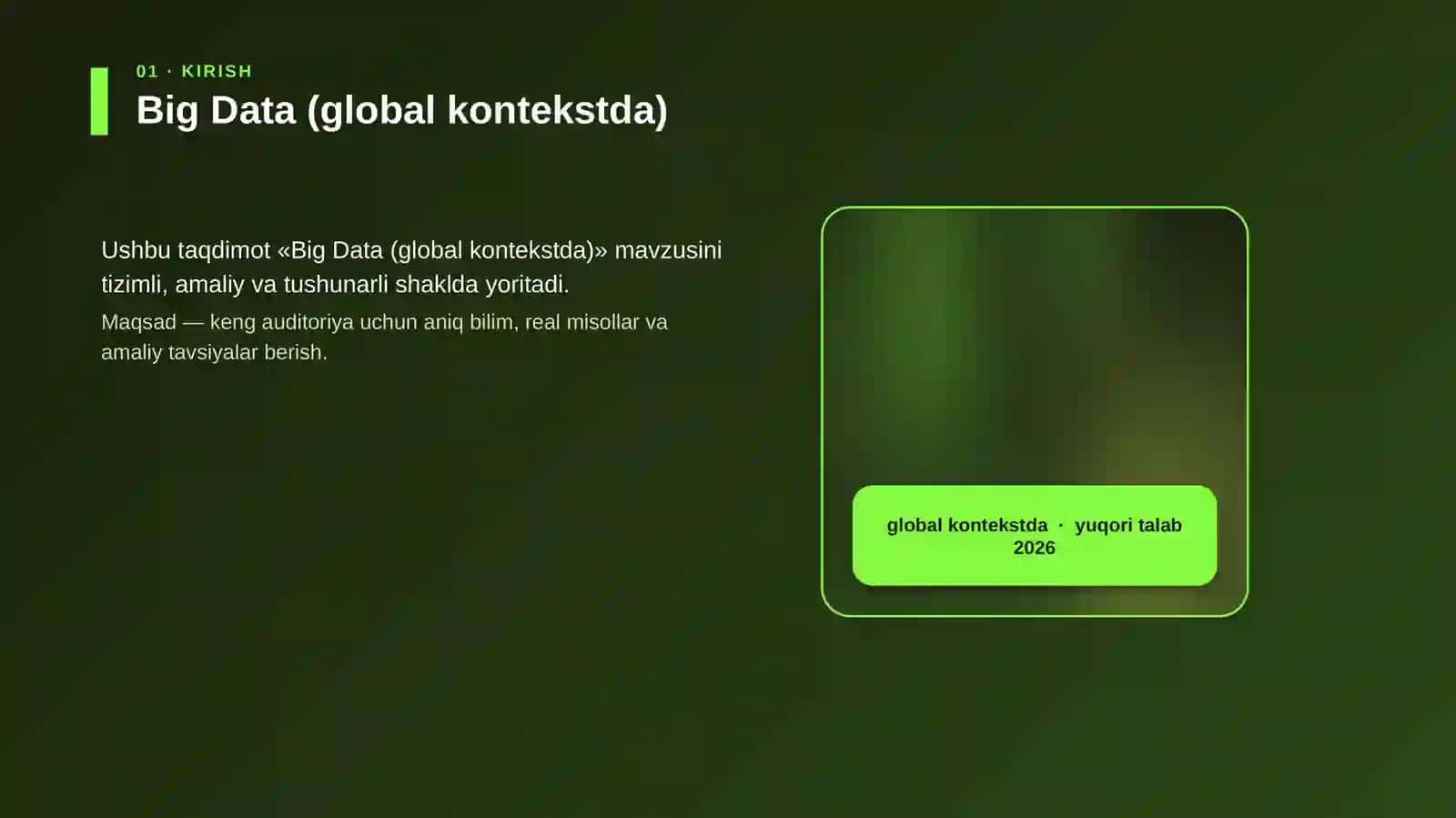 Big Data (global kontekstda) 4