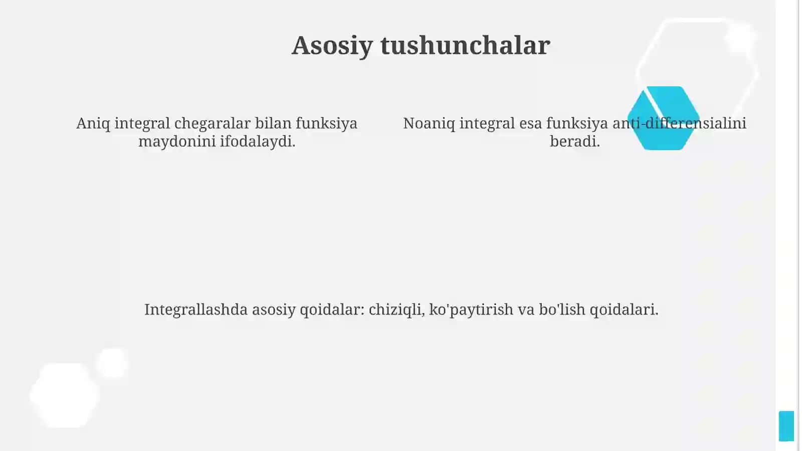 Integrallash usullari 4