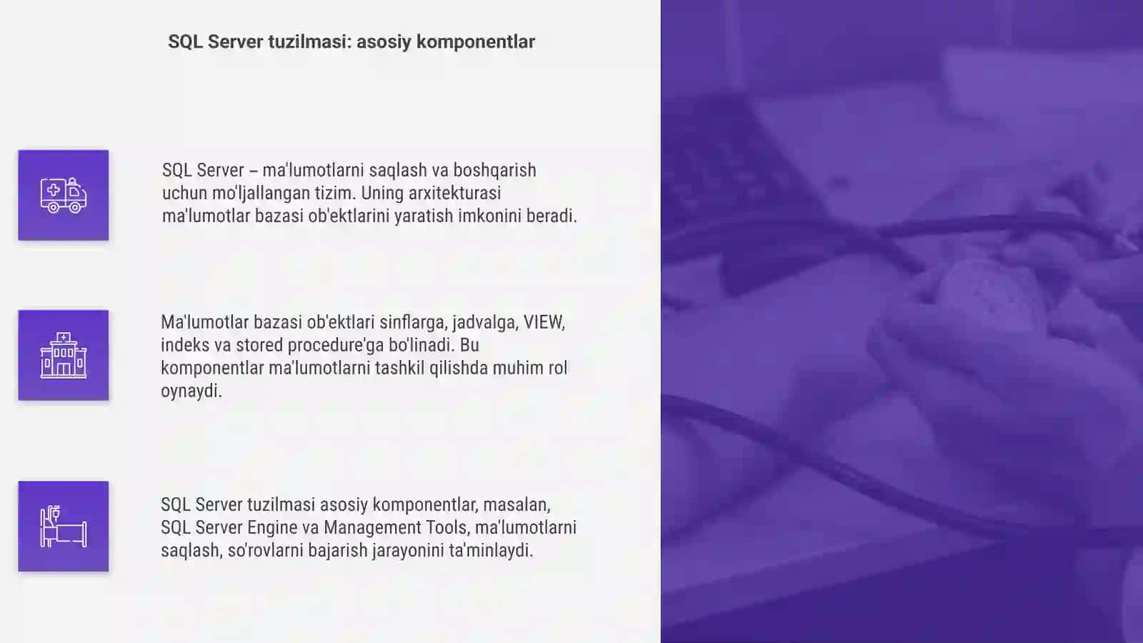 SQL SERVER va uning tuzilmasi 4