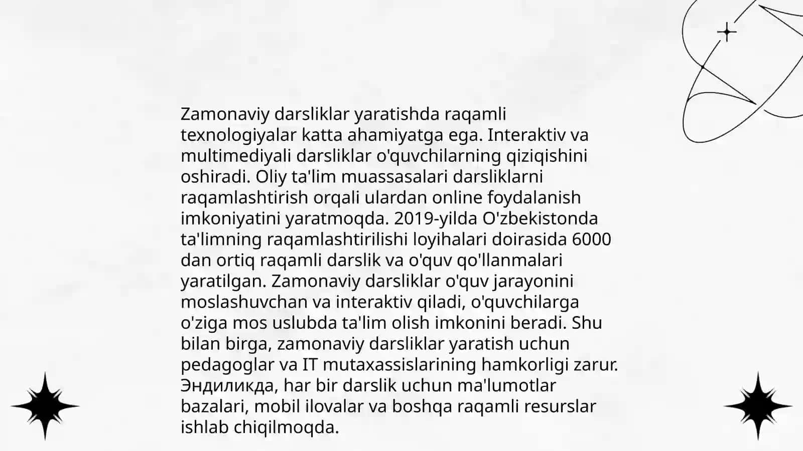 Ta'lim sohasida olib borilayotgan ish harakatlar 4