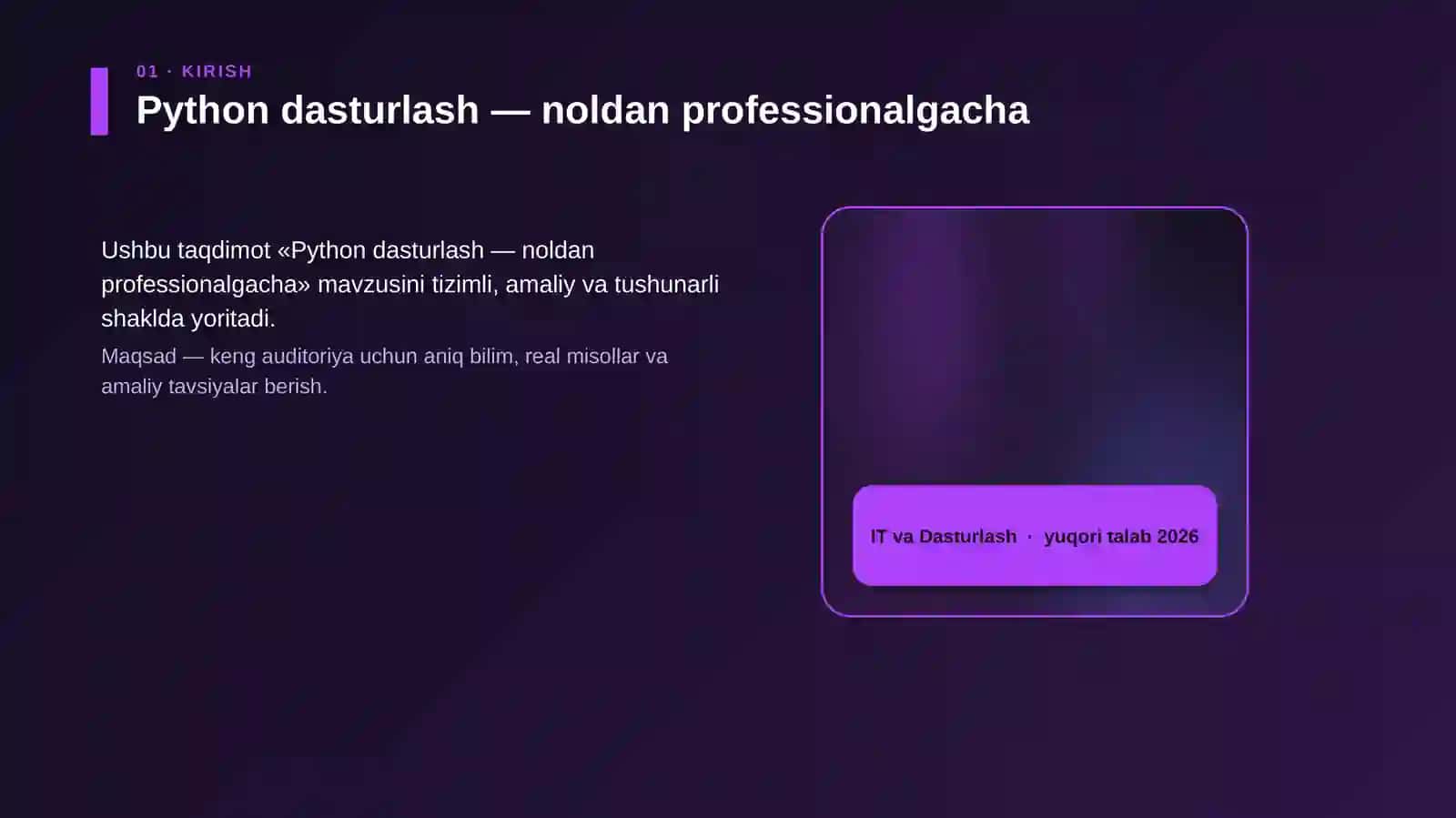Python dasturlash — noldan professionalgacha 4