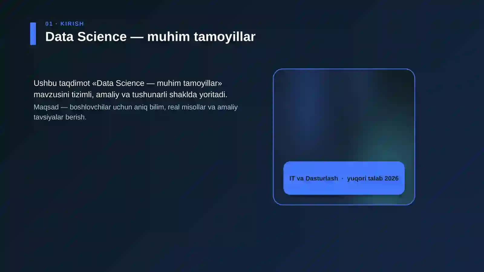 Data Science — muhim tamoyillar 4