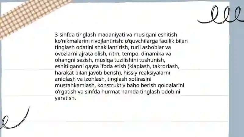 3-sinfda musiqa o'qitishning vazifalari va mazmuni 4