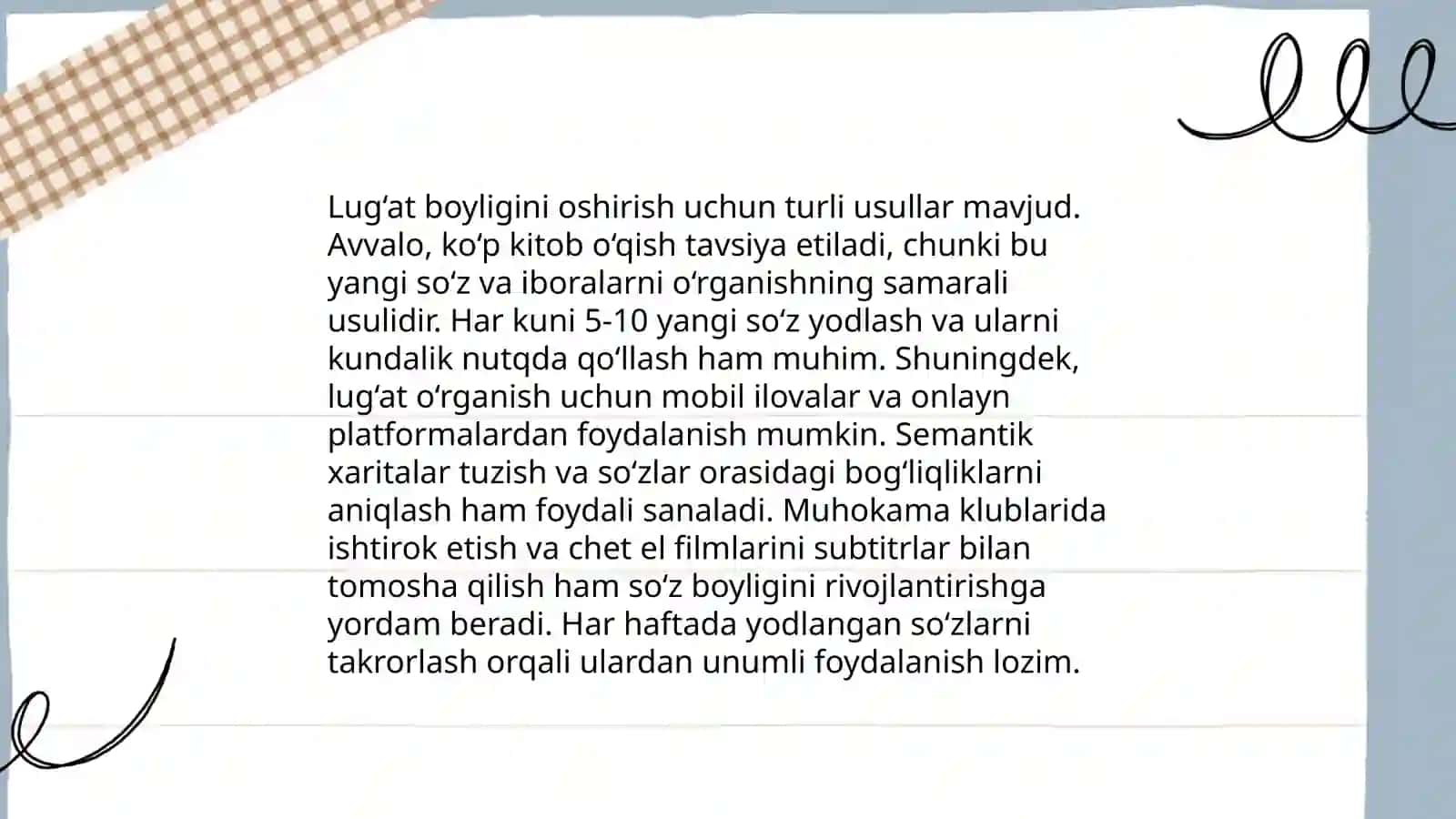 BOLALARNI LUG'AT BOYLIGINI OSHIRISH 4