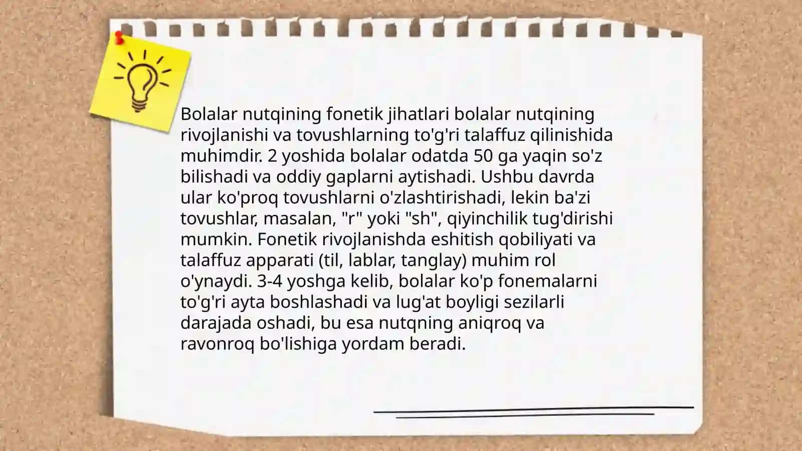 Nutqning fonetik tomonini shakllanish xususiyatlari 4